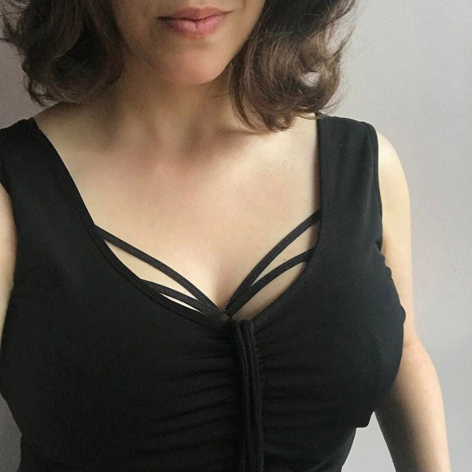Adjustable Neckline Dress