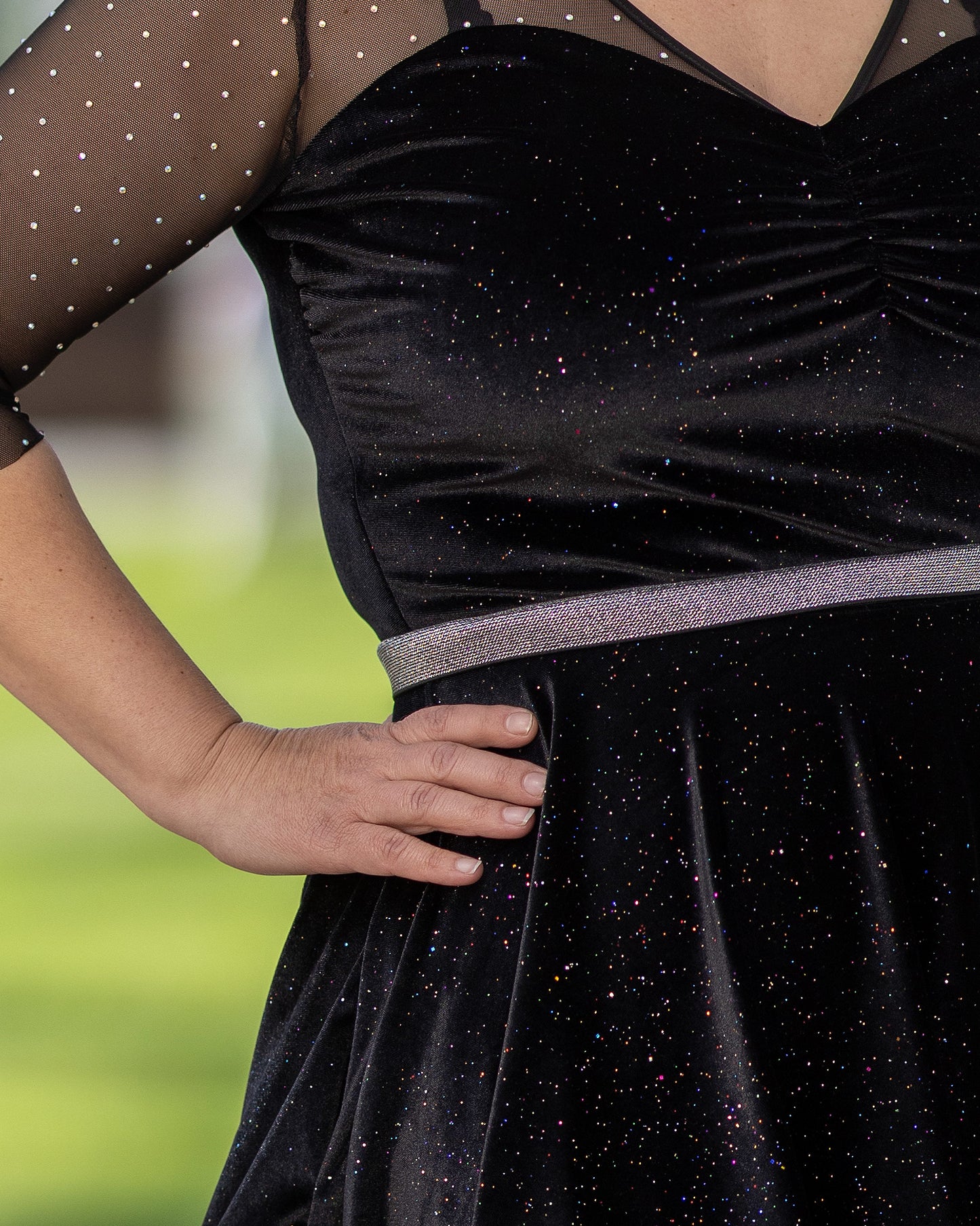 Sheer Neckline Dress