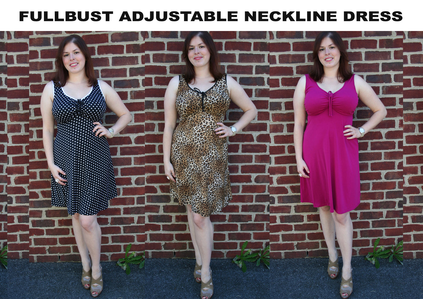 Adjustable Neckline Dress